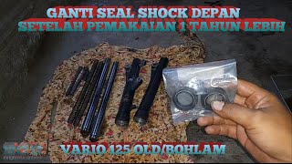 CARA GANTI SEAL SHOCK DEPAN + Di BIKIN EMPUK ||#vario125old #babangcalmrider