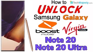 Unlock Virgin & Boost Mobile Samsung Galaxy Note 20 & Samsung Note 20 Ultra - Use in USA & Worldwide