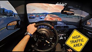 Highway TRAFFIC Cut up - Assetto Corsa Triple Screen Setup in 2024!