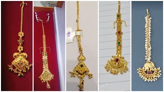 Latest gold maang tikka designs collection| gold papita Billalu designs |smart girl mehareen