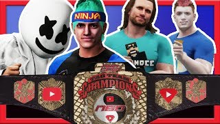 Ninja & Marshmello vs. Ssundee & Crainer | WWE 2K18 | N60 Tag Team Championship