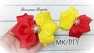 Бантики из репсовых лент 4см / МК бантики канзаши / Bows from rep ribbons 4cm / kanzashi / DIY