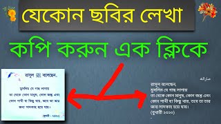 যেকোন ছবির লেখা কপি করুন সহজে | How to picture text copy easy  | copy text on screen