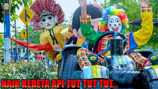 BADUT ULANG TAHUN DAN ONDEL ONDEL NAIK KERETA API TUT TUT TUT~ LAGU KERETA API REMIX