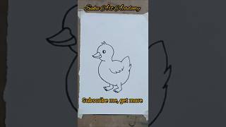 How To Draw A Duckling #shorts #drawing #duckling #easydrawing  #youtubeshorts