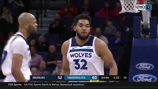 Karl Anthony Towns' OT buzzer beater, 16 Punti Timberwolves vs  Grizzlies   NBA Highlights