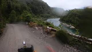 Carretera Austral en moto. Ruta X-13, desde desembocadura Rosselot a Lago Verde. Aysén. 12 dic 2020