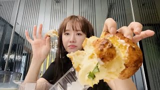 (한) Hari review ước át "bánh mì phô mai bơ tỏi" ngon hú hồn 하리의 아주 맛있는 "마늘 버터 치즈 빵" 리뷰