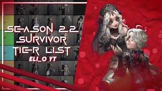 Identity V - Survivor Tier List Season 22 (with Professor!)