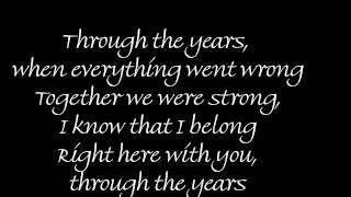 Through The Years by Kenny Rogers w / Lyrics