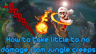 How to take little to no damage from jungle creeps.