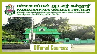 Pachaiyappa's College Chennai Offered Courses