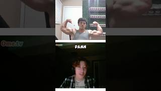 Flexing on Omegle w/ funny reactions #gym #flexing #alexeubank #funny #samsulek #fitness #omegle