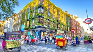 London, UK 🇬🇧 Walking the West End City Streets on Summer Evening 🌆 4K HDR Binaural