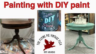 Painting with DIY paint