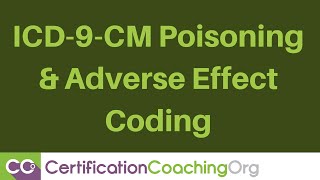 ICD-9-CM Poisoning & Adverse Effect Coding