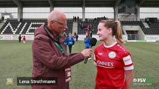 🎤 Unsere Lena Strothmann im FSV TV Interview nach der 1:4-Niederlage gegen den FC Carl Zeiss Jena