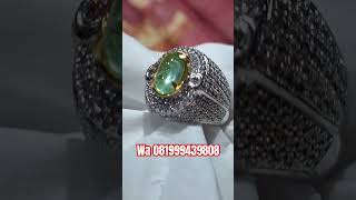 Natural emerald beryl zamrud colombia 2,80crt ring perak micro / gemstone / batu permata / jewelry