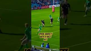 Jordie Barrett with a huge hit against Ireland! #rugby #allblacks #ireland