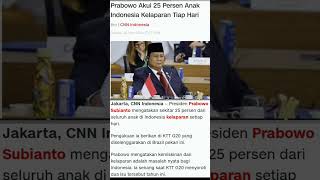 PRABOWO UNGKAP 25% ANAK INDONESIA DALAM KELAPARAN