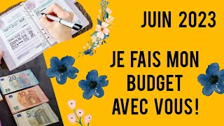 Enveloppes Budget - Budget de Juin 2023 #budgetplanner #enveloppesbudget #cash #financespersonnelles