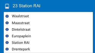 Omroepen Pendeltramlijn 23 Amstelstation - Station RAI