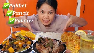 Pinoy Food Mukbang | Pakbet | Paksiw | Pancit