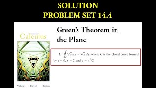 Solution Problem Set 14.4 Purcell Nomor 2 (Green's Theorem in the Plane)