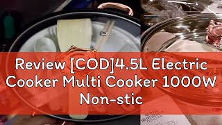 Review [COD]4.5L Electric Cooker Multi Cooker 1000W Non-stick Electric Pot Double Handle Steamer Ho