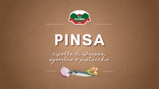 Pinsa cipolla, sgombro e pistacchio