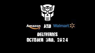 Amazon and WalMart Deliveries October 3rd, 2024 Four Packages Arrived