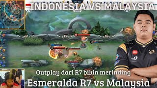 MOMEN ESMERALDA R7 VS 4 PEMAIN MALAYSIA | Indonesia vs Malaysia Mobile legends