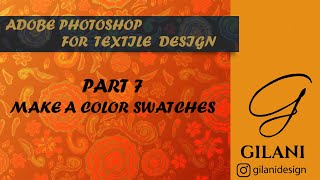 How to make color swatches in textile design آموزش نحوه ساخت سواتچ رنگی در طراحی پارچه با فتوشاپ