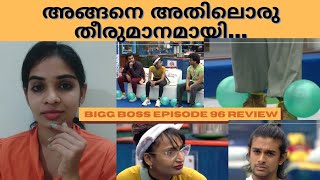 Bigg Boss Malayalam Season 3 Episode 96|Review |Minnu Mariya