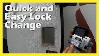 How To Replace an RV Door Lock in under 3 min