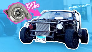 $115 Ebay Turbo! Will it BLOW UP our Miata Kart?