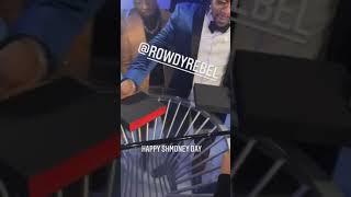 Bobby Shrmuda gifts Rowdy Rebel Iced-out Piece