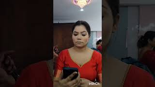 Red saree and lahenga makeup for this karwachauth #youtube #hack #makeup