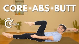 15 Minute Morning Yoga Workout for Core, Abs & Butt (better than gym!)