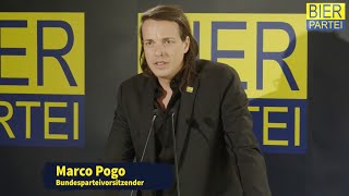 Pressekonferenz: Marco Pogo & Bierpartei zur Bundespräsidentenwahl