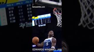 Anthony Edwards windmill Slam Dunk 😨 #sportswrap #basketball #NBA #sports #Minnesota #minneapolis