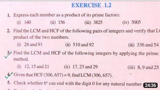 Class 10th Maths Exercise 1.2 Full Explanation ll Solution of ncert class 10th maths