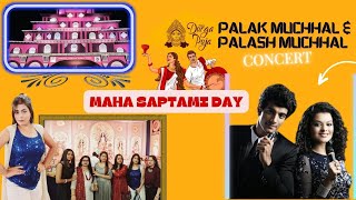 MAHA Saptami Day || Durga Puja Celebration 2023 || Palak Muchhal & Palash Muchhal [4K] || Rituals