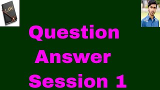 Question answer session 1 by law school in hindi and urdu