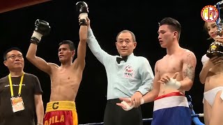 HIYAWAN  ang  MGA  INTSIK!  MALALAKAS na SUNTOK ng chinese boxer BINALEWALA ng pinoy