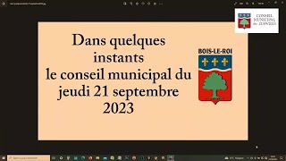 Conseil Municipal du 21 09 2023