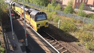 70811 on oil tankers passing through Normanton 4/10/24.