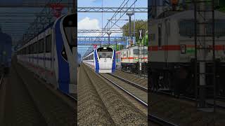 HIGH SPEED OVERTAKE : 22961 MUMBAI CENTRAL - AHMEDABAD VANDE BHARAT EXPRESS #shorts #msts