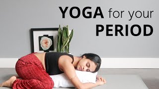 YOGA FOR YOUR PERIOD | Gentle yoga flow for menstruation | Beginner Friendly