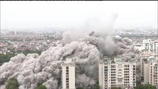 Full video of Noida Twin tower demolition 28 august 2022